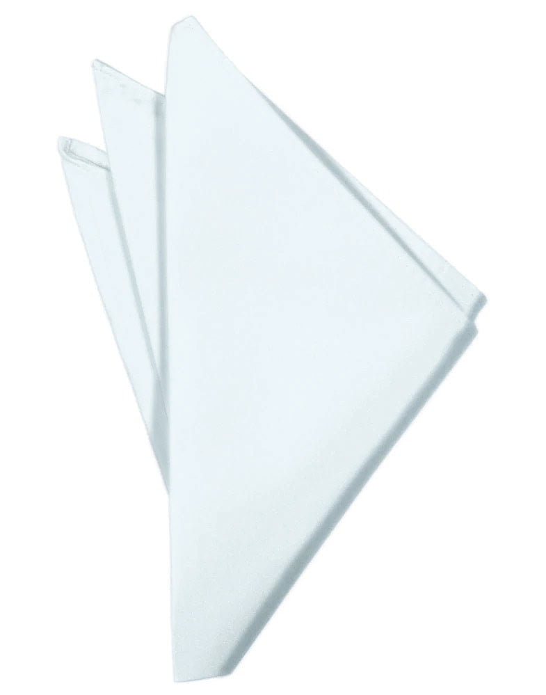 Seaglass Blue Solid Satin Pocket Square