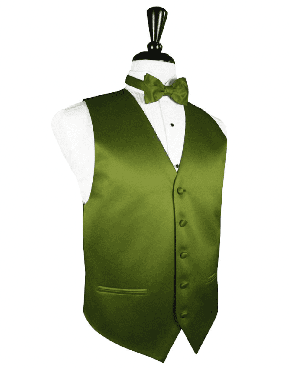 Moss Solid Satin Vest