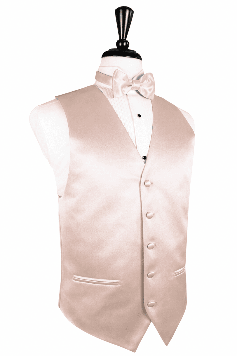 Blush Solid Satin Vest