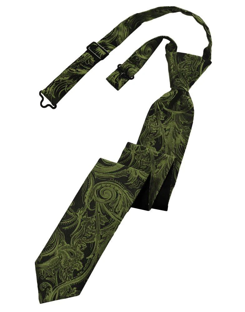 Moss Tapestry Pre-Tied Skinny Tie