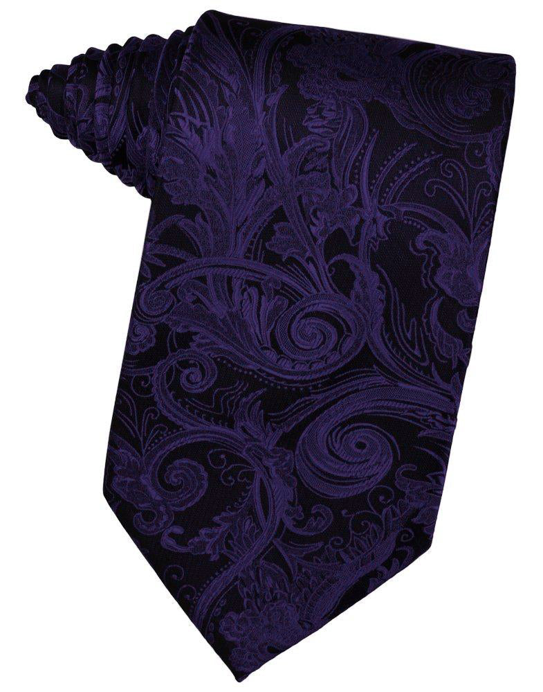 Purple Tapestry Self-Tie Long Tie