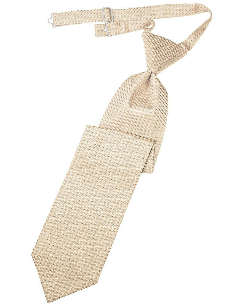 Light Champagne Venetian Pre-Tied Long Tie