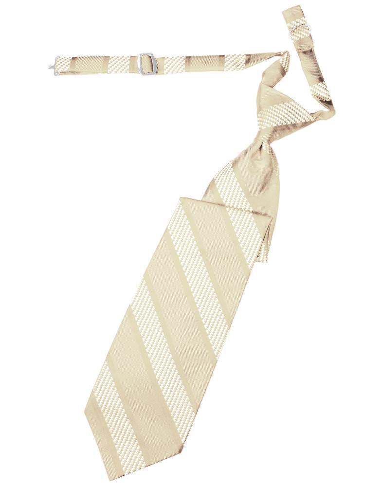 Light Champagne Venetian Stripe Long Tie