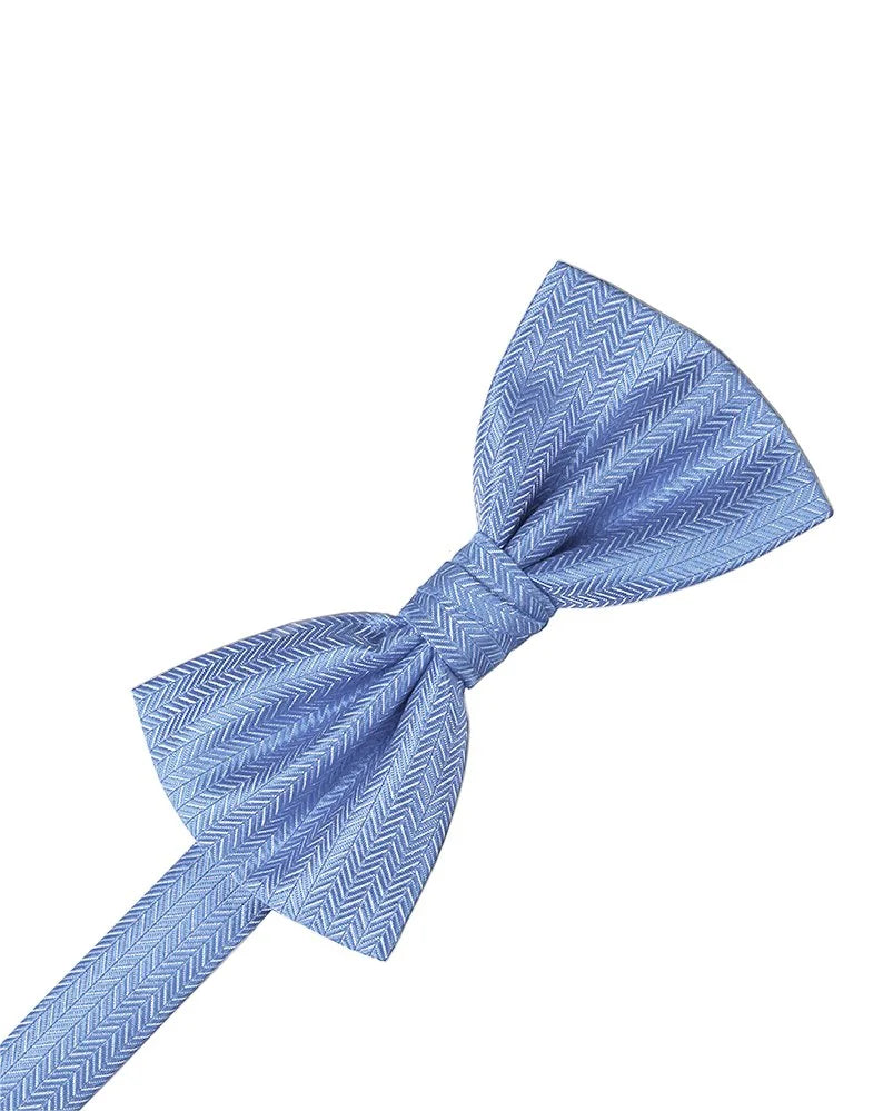 Cornflower Herringbone Bowtie