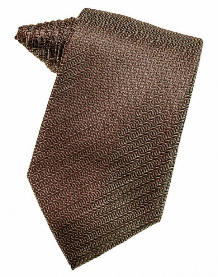 Espresso Herringbone Self-Tie Long Tie