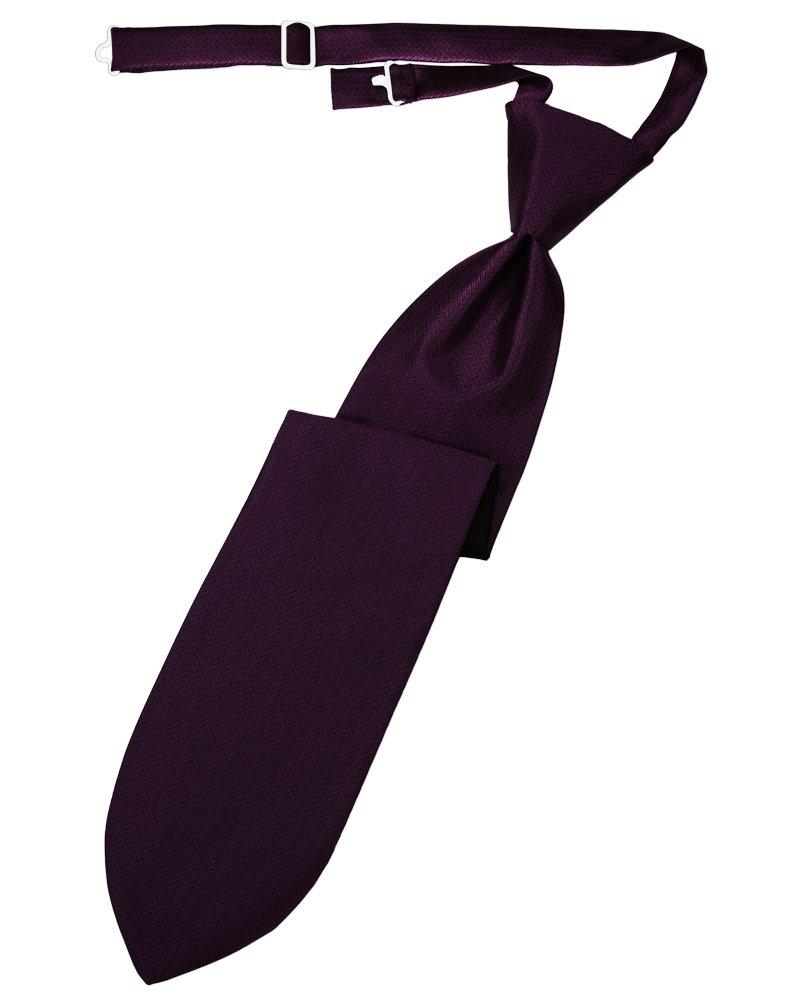 Raisin Herringbone Long Tie