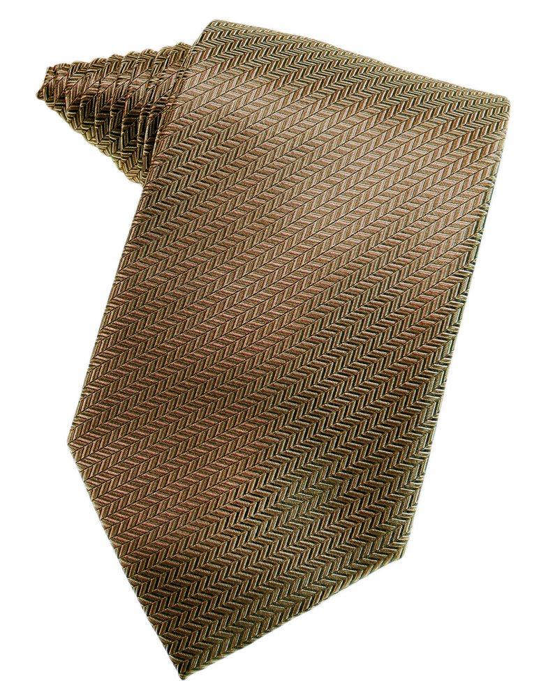 Mocha Herringbone Suit Tie