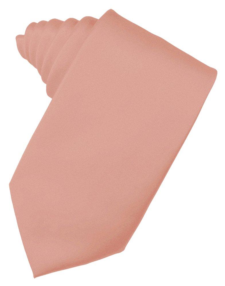 Coral Solid Satin Suit Tie