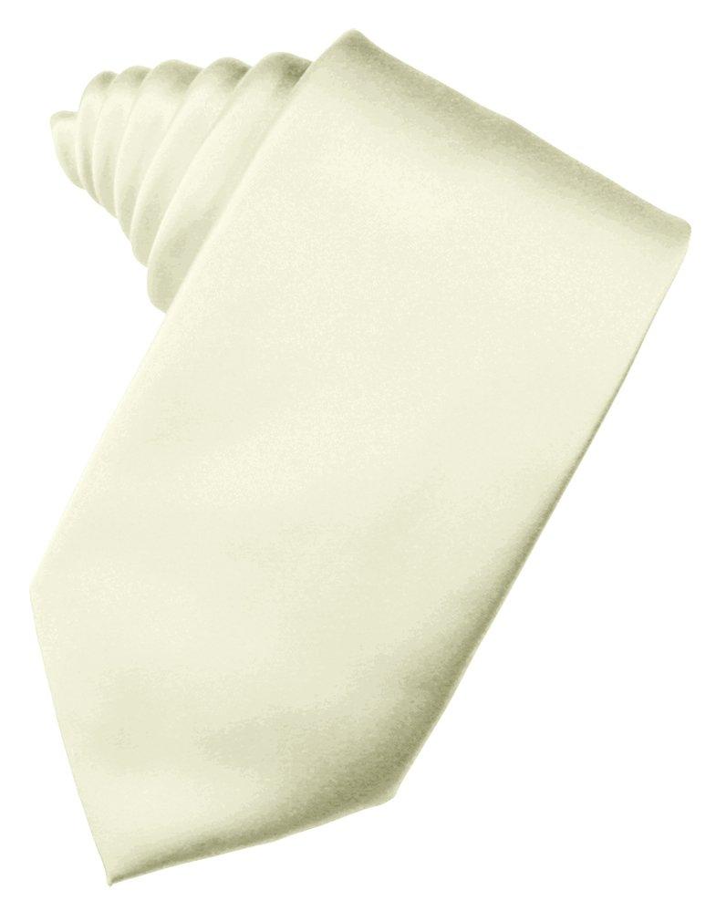 Ivory Solid Satin Suit Tie