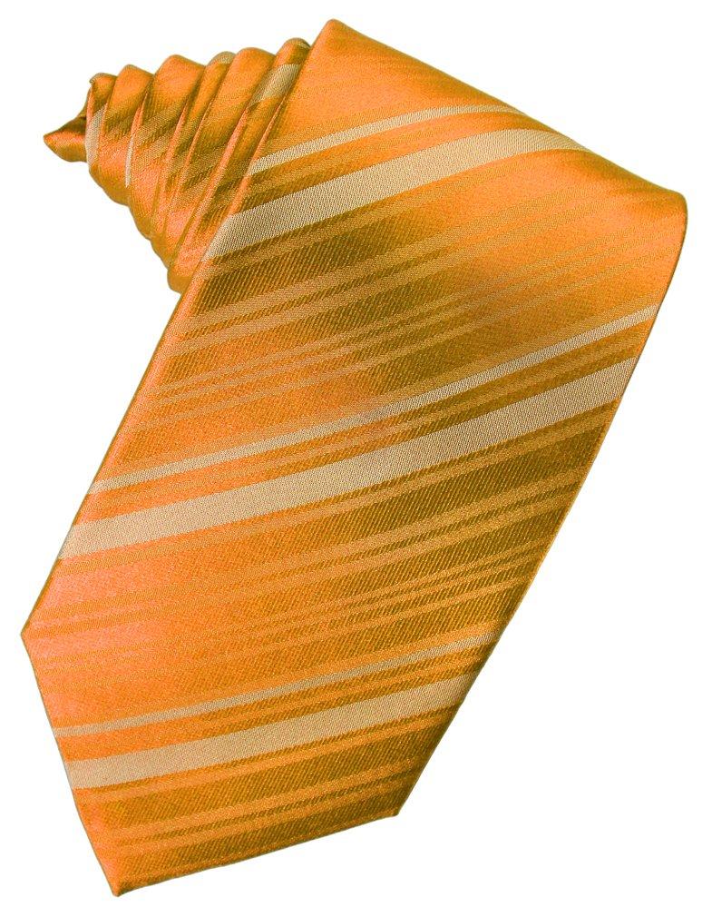 Mandarin Striped Satin Suit Tie