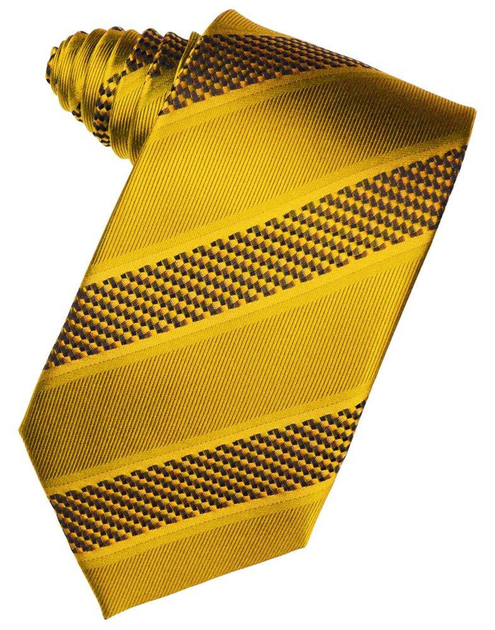 Gold Venetian Stripe Suit Tie - Tuxedo Club