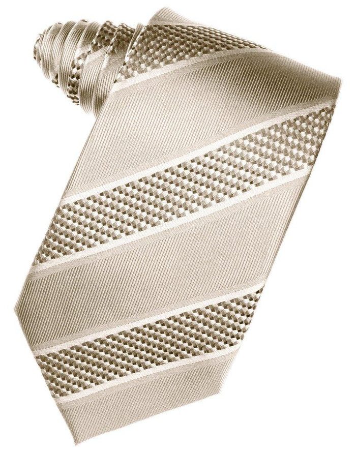 Light Champagne Venetian Stripe Suit Tie - Tuxedo Club