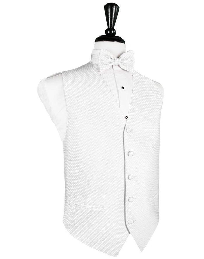 White Palermo Tuxedo Vest - Tuxedo Club