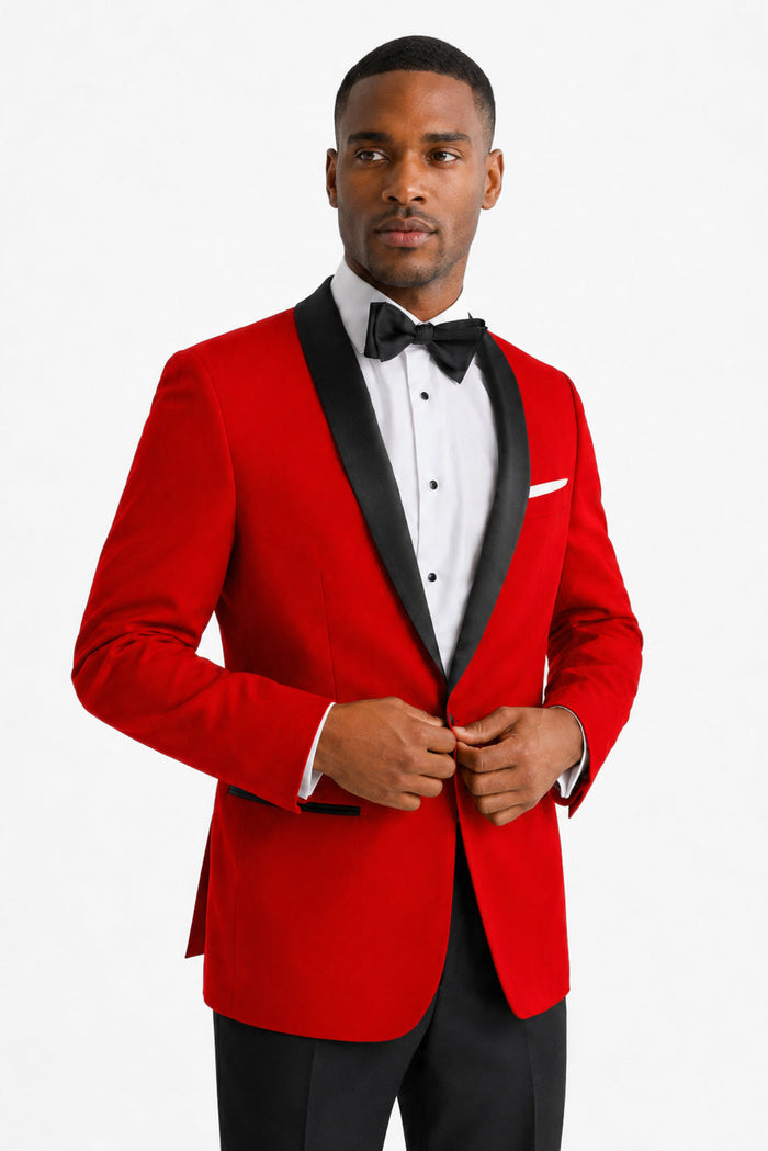 Bright Red Shawl Tuxedo
