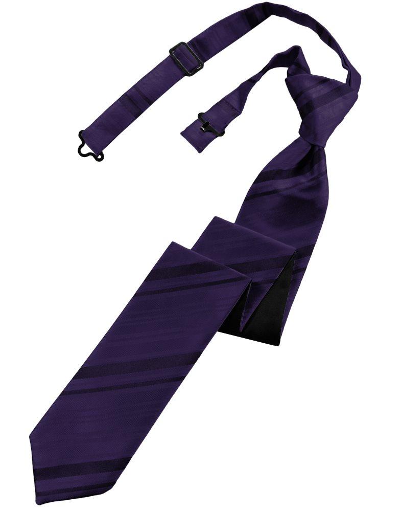 Lapis Striped Satin Skinny Tie