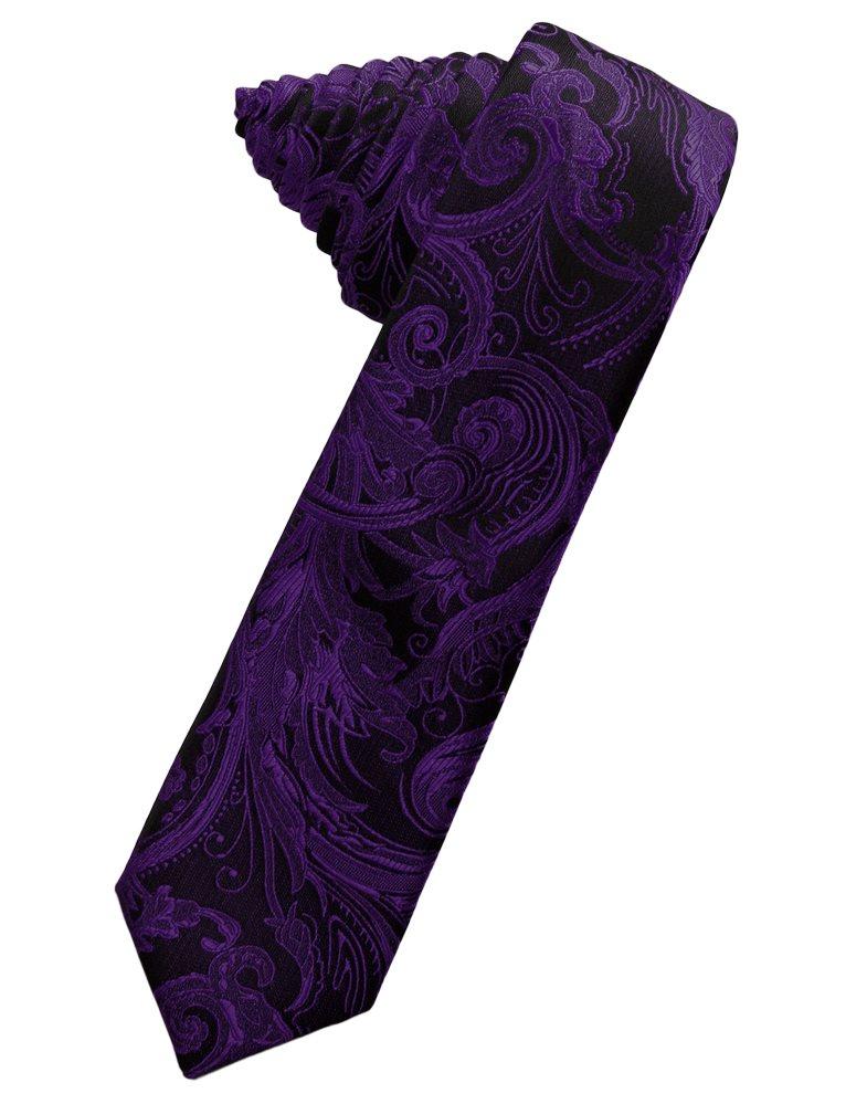 Purple Tapestry Skinny Suit Tie