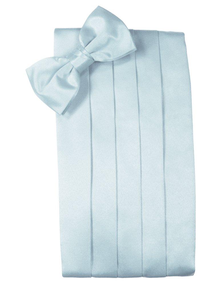 Light Blue Solid Satin Cummerbund