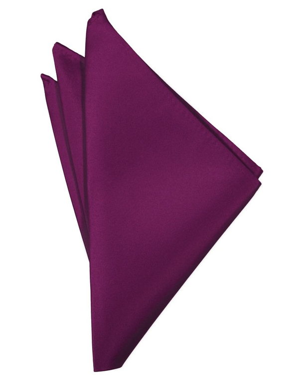 Sangria Solid Satin Pocket Square