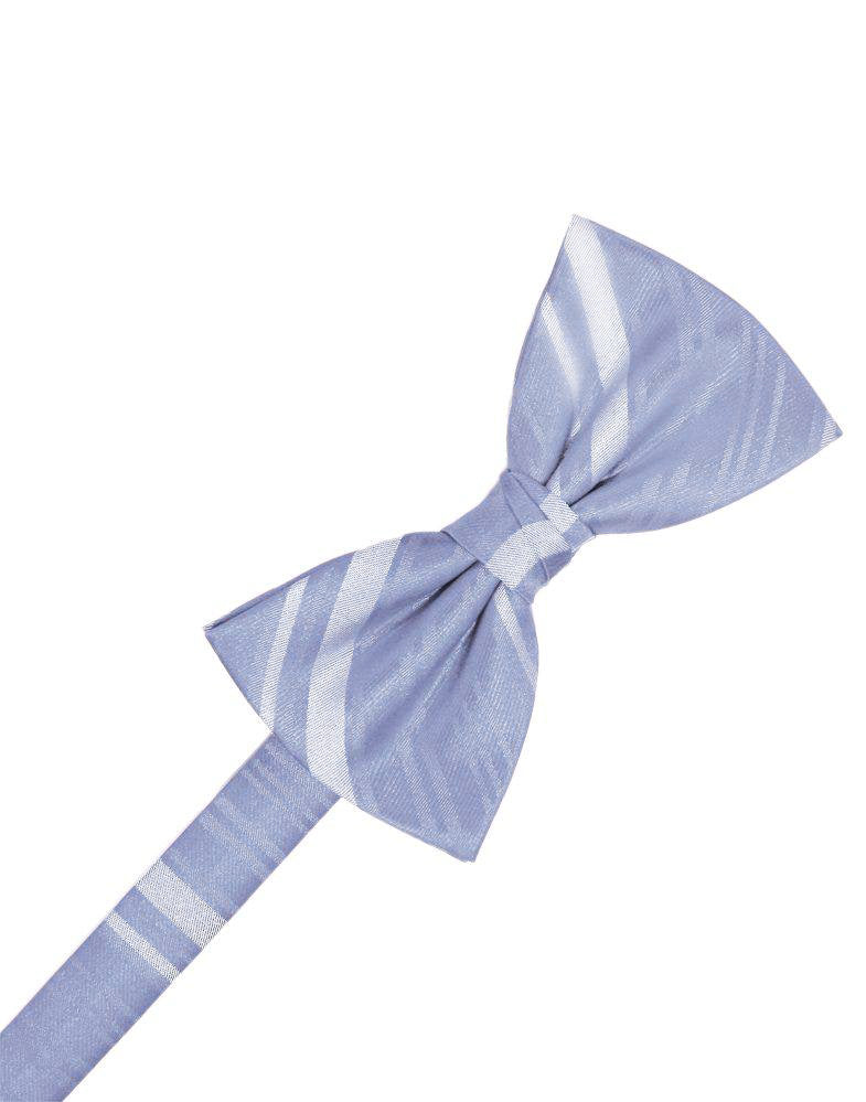 Periwinkle Striped Pre-Tied Bowtie