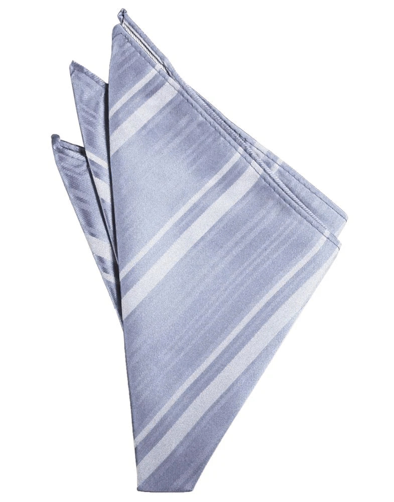 Periwinkle Striped Pocket Square