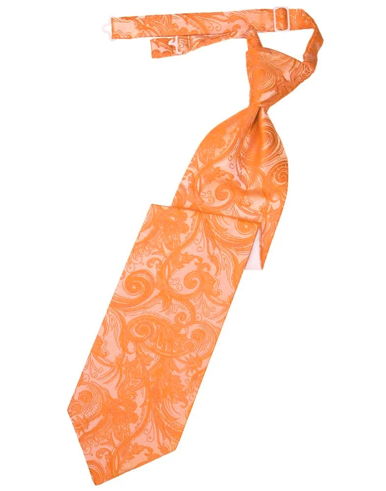 Tangerine Tapestry Long Tie