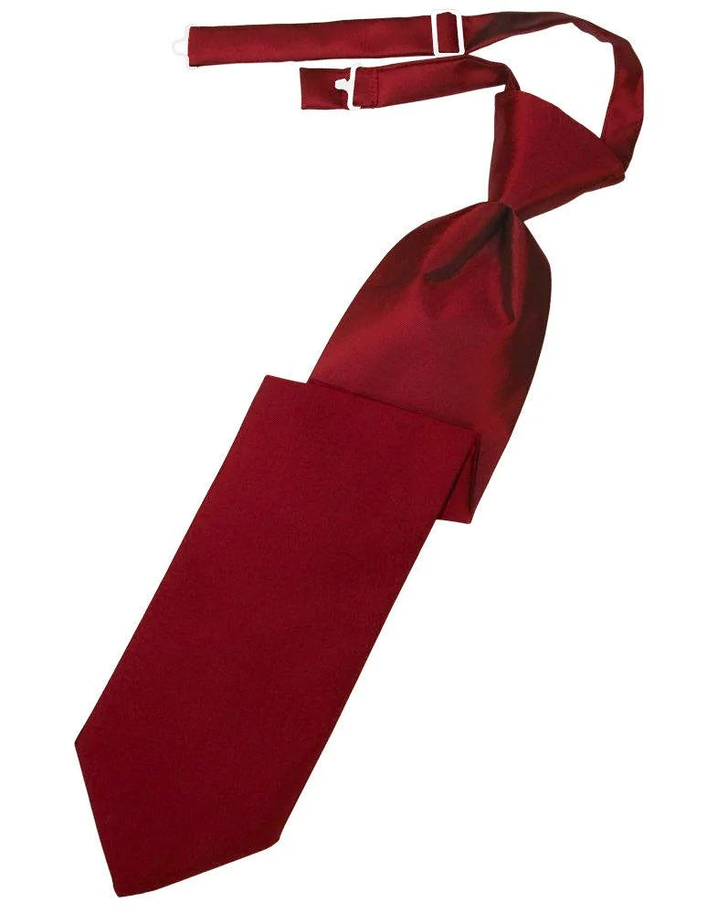 Apple Solid Satin Long Tie