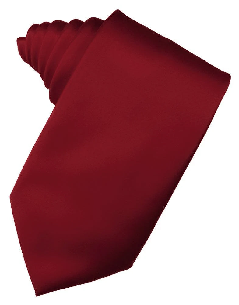 Apple Solid Satin Suit Tie