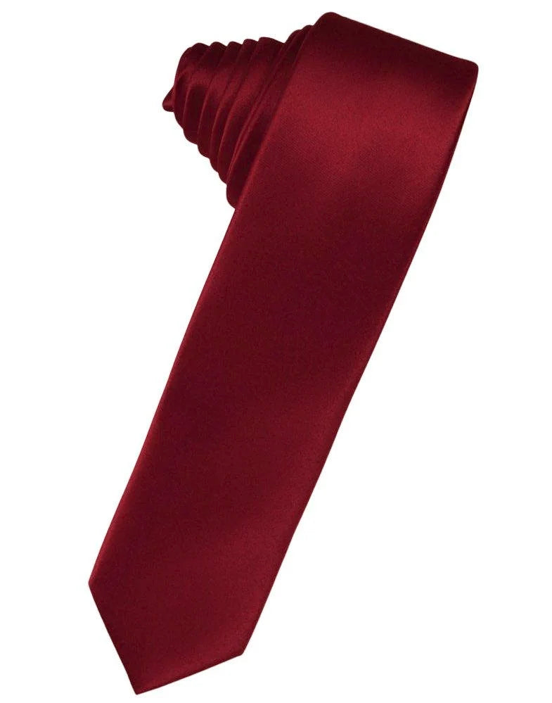 Apple Solid Satin Skinny Suit Tie