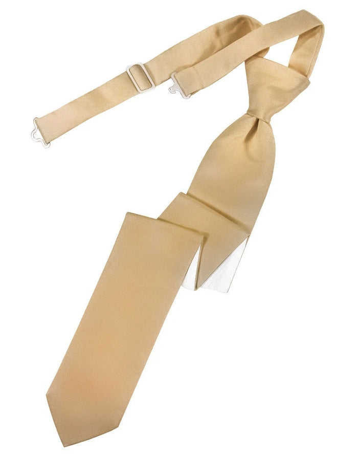 Golden Pre-Tied Skinny Tie