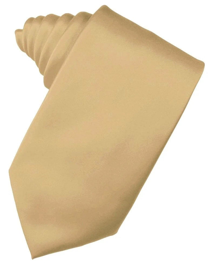 Golden Self-Tie Long Tie
