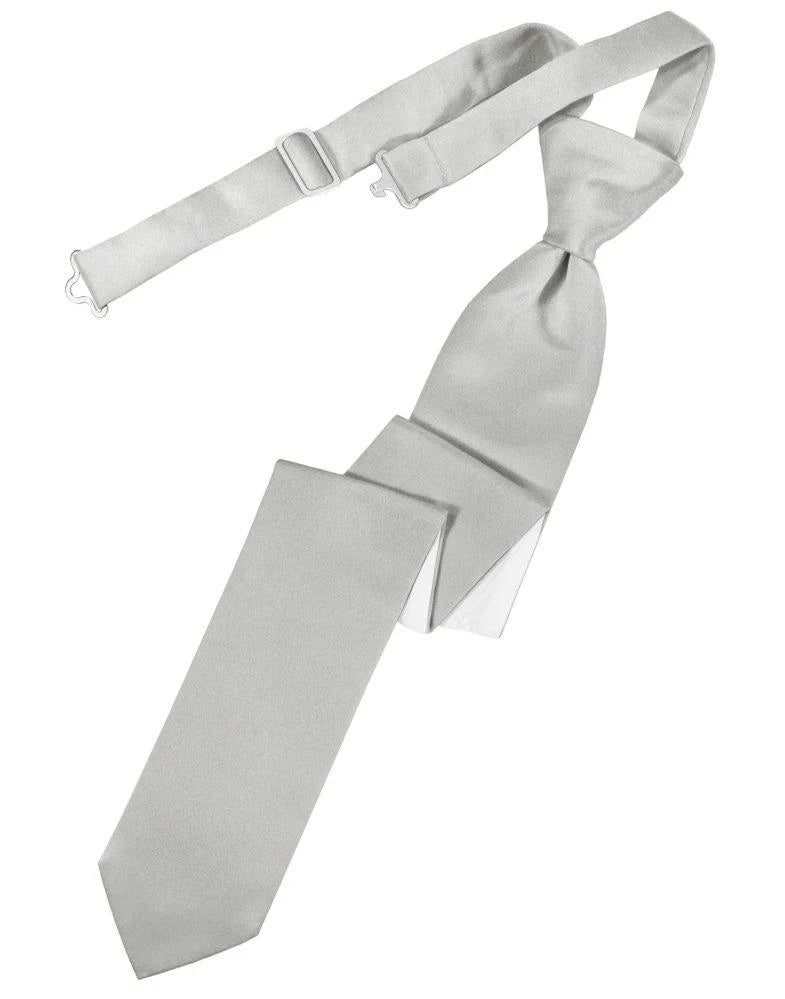 Platinum Pre-Tied Skinny Tie