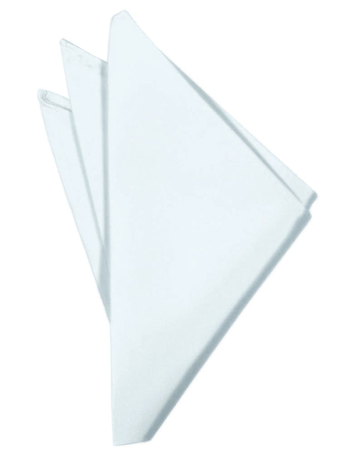 Seaglass Blue Solid Satin Pocket Square