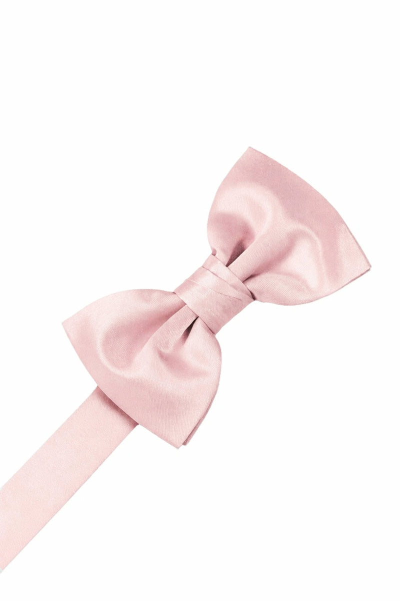 Pink Solid Satin Bowtie