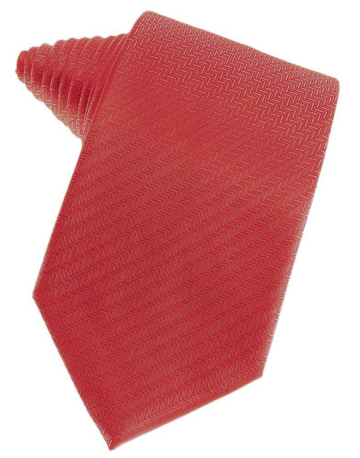 Persimmon Herringbone Self-Tie Long Tie