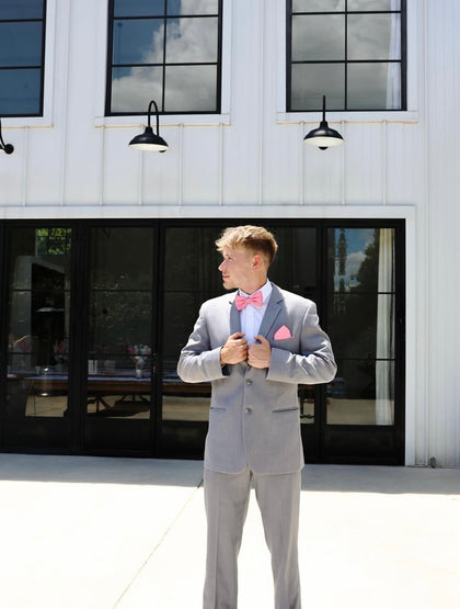 Heather Gray Suit worn by a Tuxedo Club customer