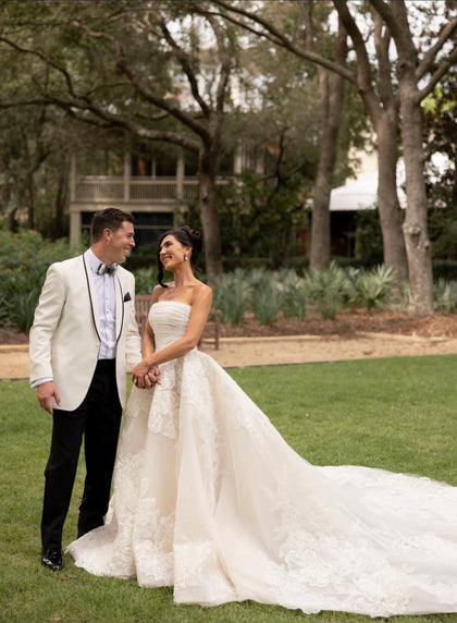 Pure Ivory Waverly Tuxedo worn by a Tuxedo Club customer