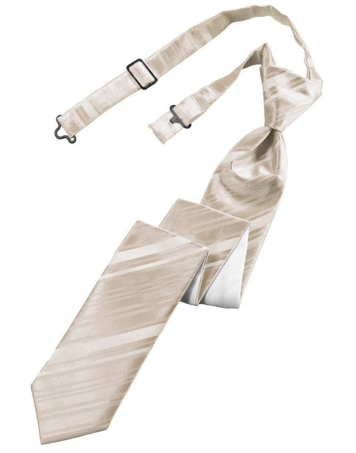 Bamboo Striped Pre-Tied Skinny Tie