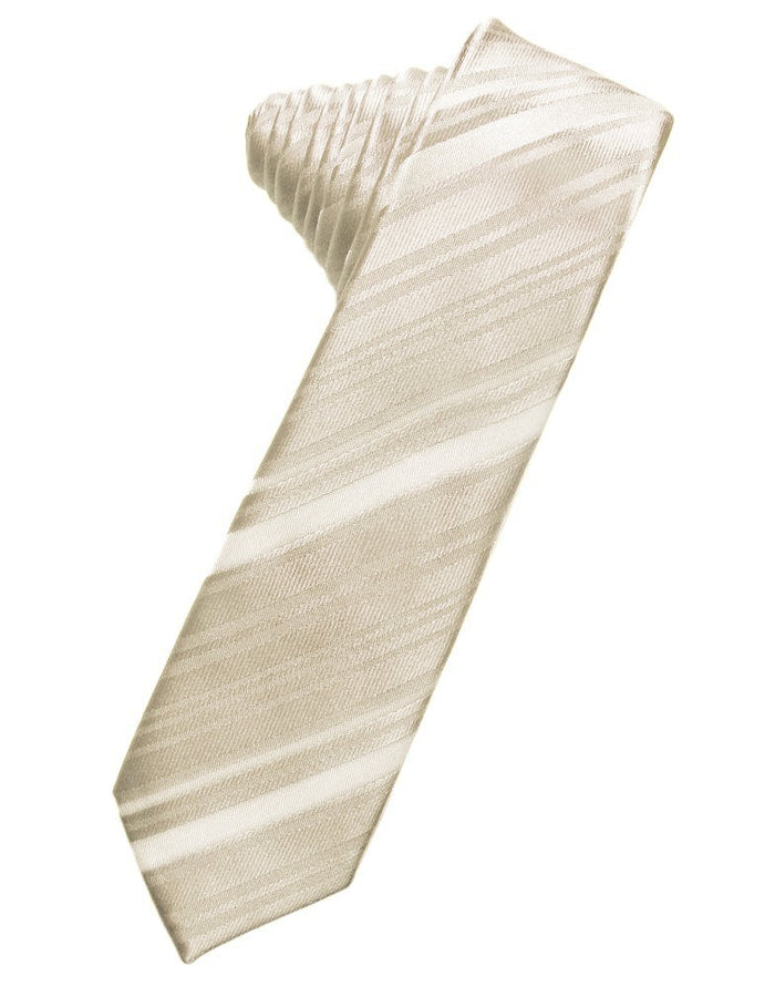 Bamboo Striped Self-Tie Skinny Tie