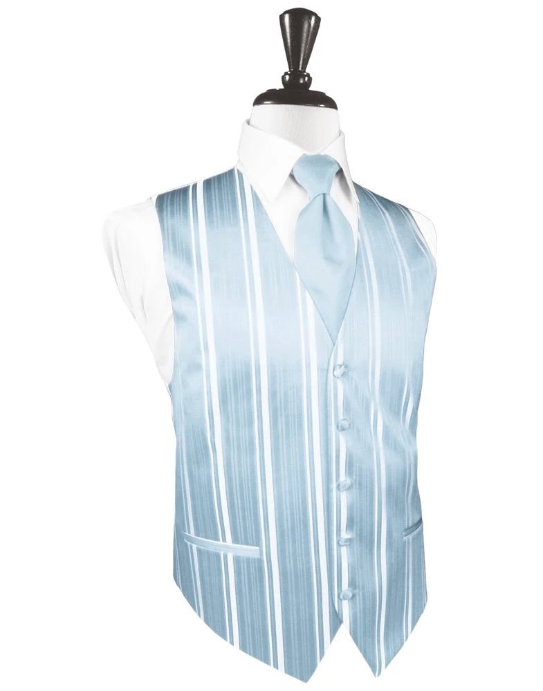 Light Blue Striped Vest