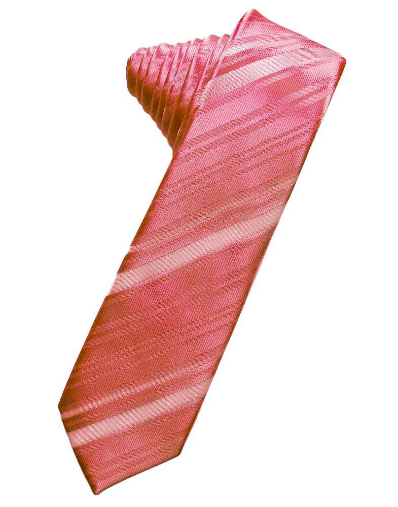 Guava Striped Self-Tie Skinny Tie