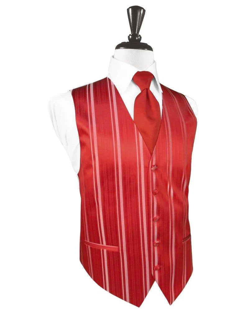 Persimmon Striped Satin Vest