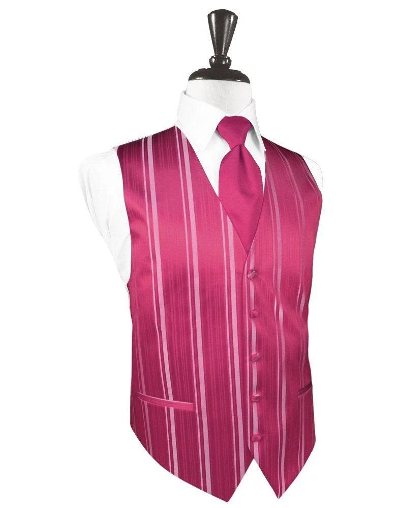 Watermelon Striped Satin Vest