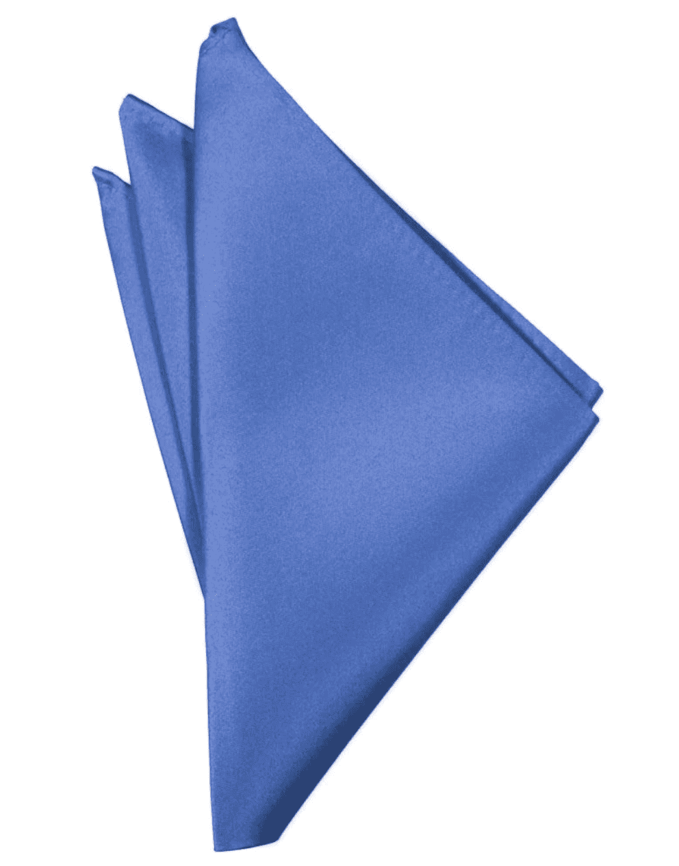 Cornflower Solid Satin Pocket Square