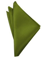 Moss Solid Satin Pocket Square