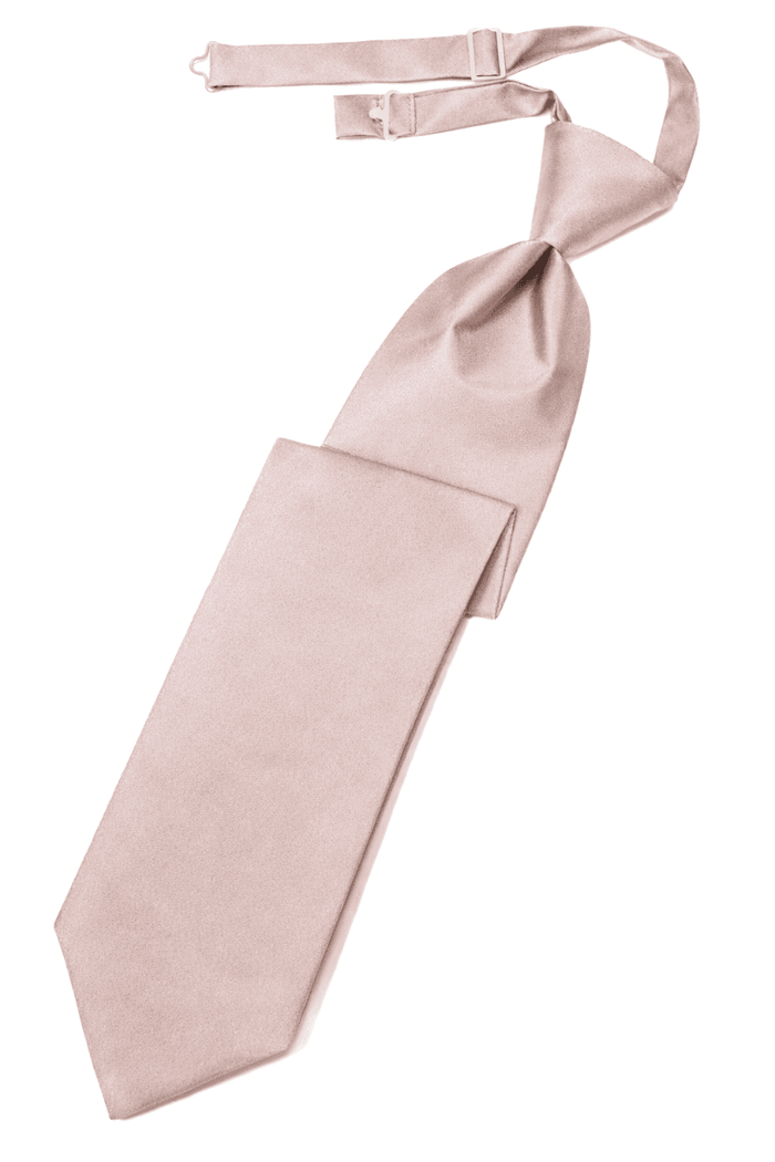 Blush Solid Satin Long Tie