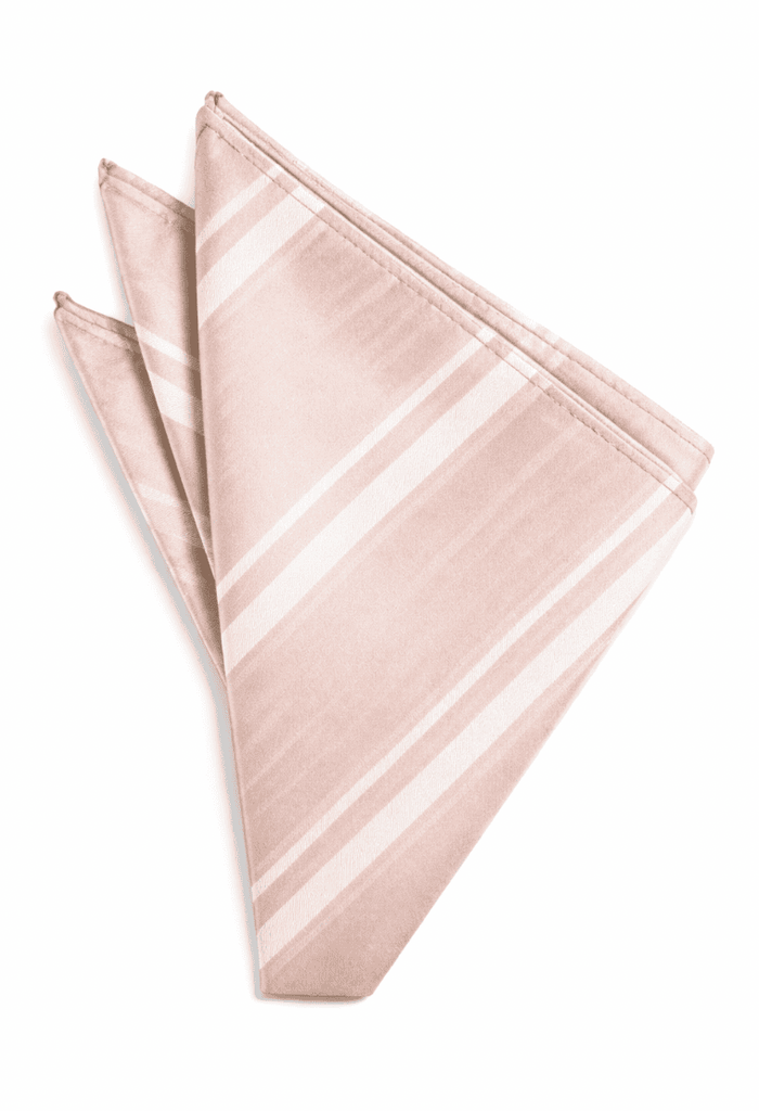 Blush Striped Pocket Square