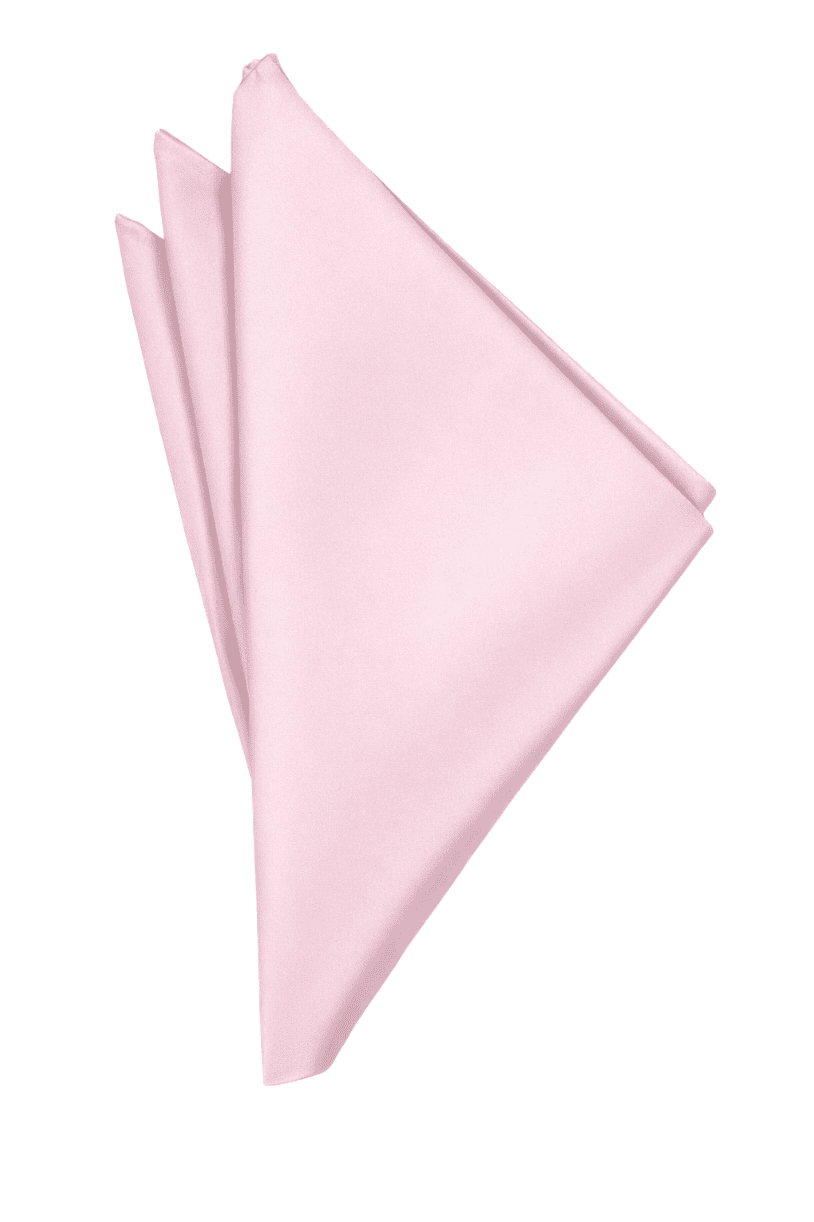 Pink Solid Satin Pocket Square