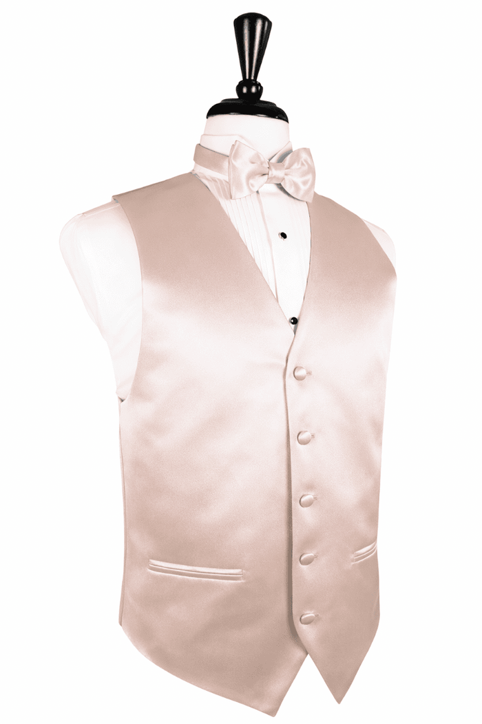 Blush Solid Satin Vest