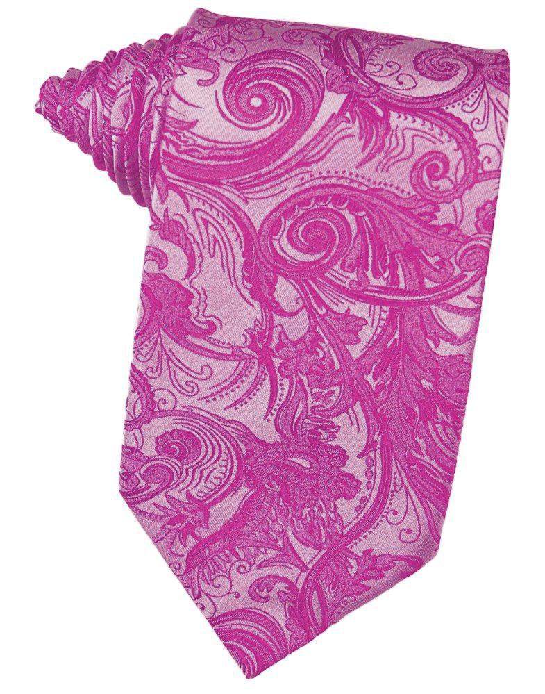 Fuchsia Tapestry Self-Tie Long Tie