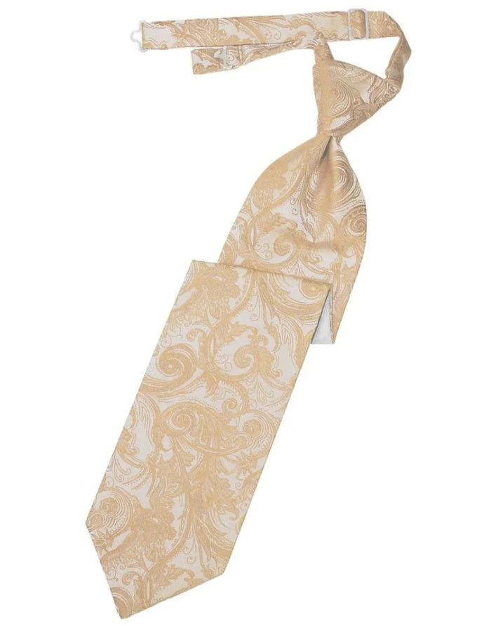 Golden Tapestry Pre-Tied Long Tie